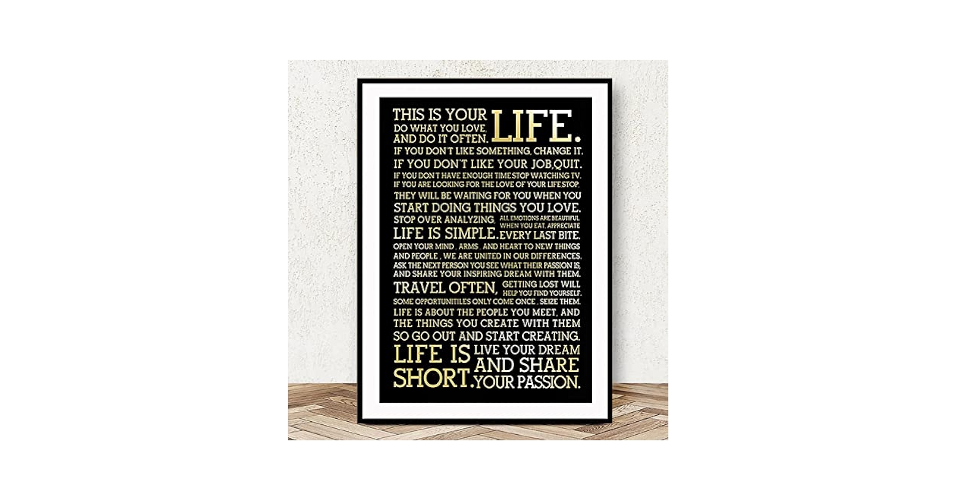 holstee社のポスター「this is your life」のアート Amazon.com: Holstee Manifesto Poster - The Original This is